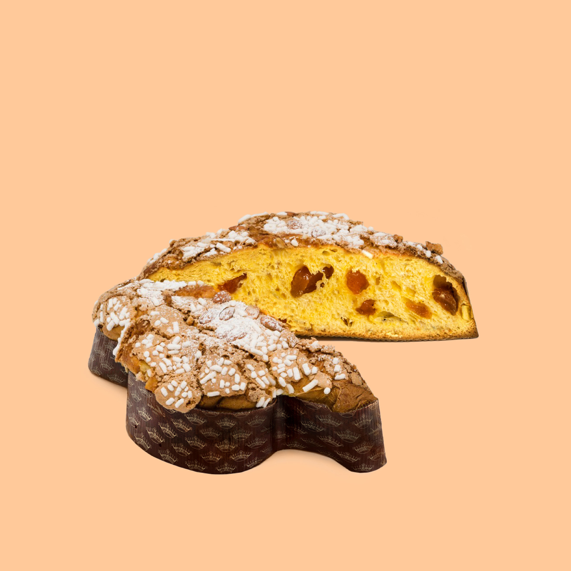 Colomba peaches, almond, vanilla and honey 750g